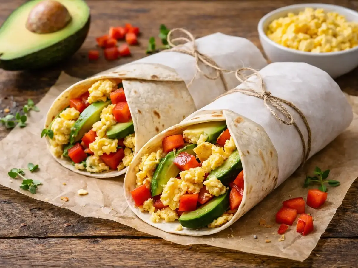 Egg and Vegetable Breakfast Wrap
