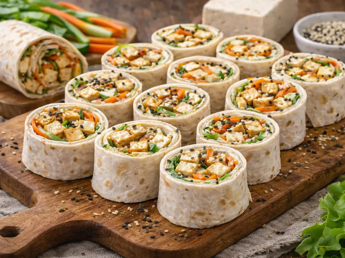 Tofu and Sesame Wraps