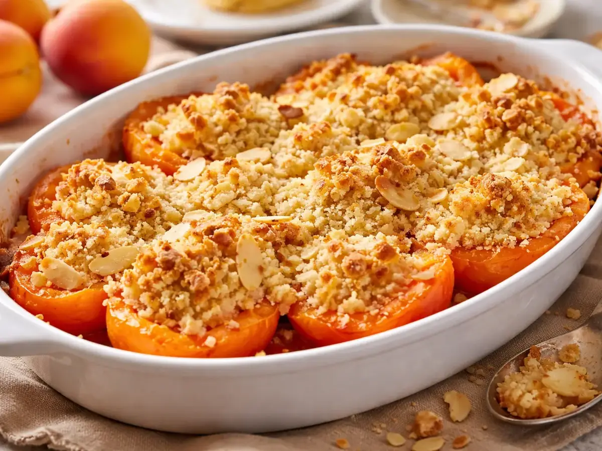 Baked Apricots with Crumble