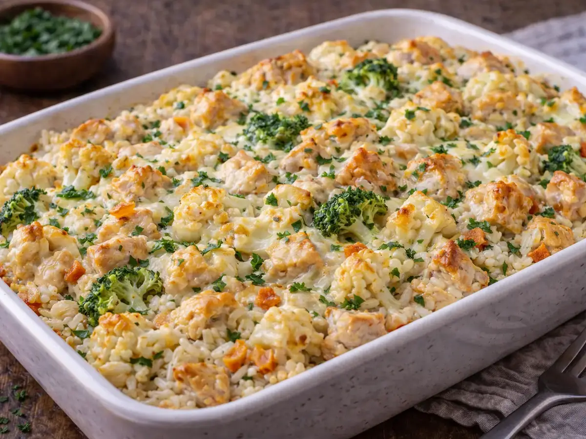 Cauliflower and Chicken Casserole