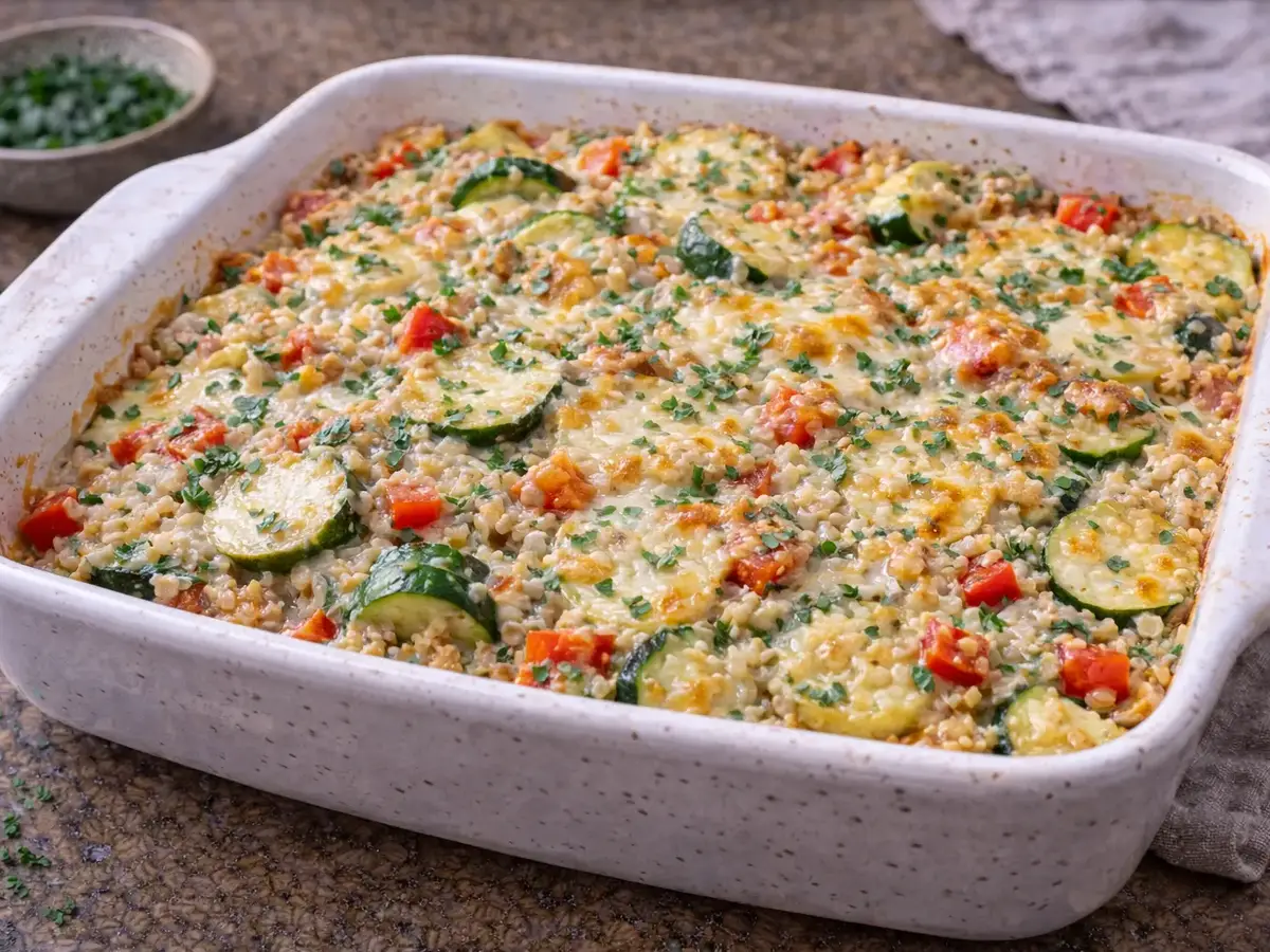 Bulgur and Vegetable Casserole