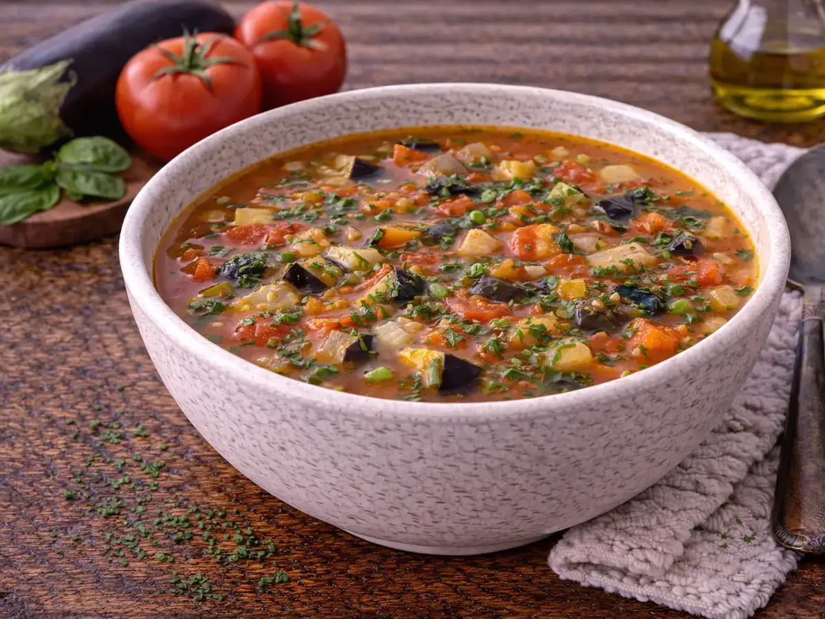 Eggplant and Tomato Soup