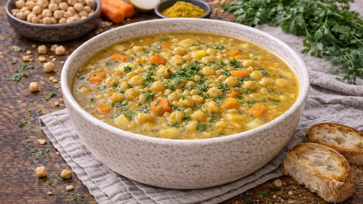 Zupa ciecierzycowa z curry