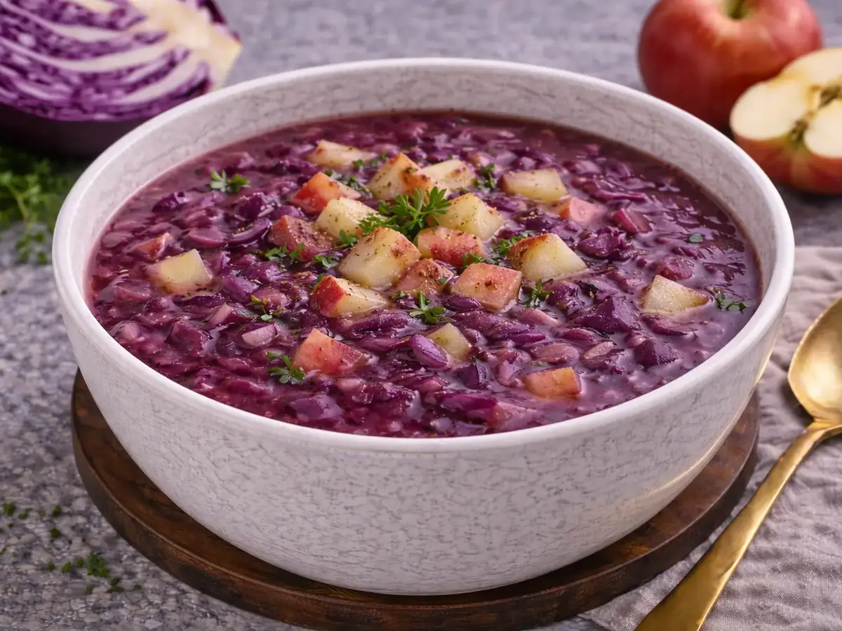 Red Cabbage and Apple Soup