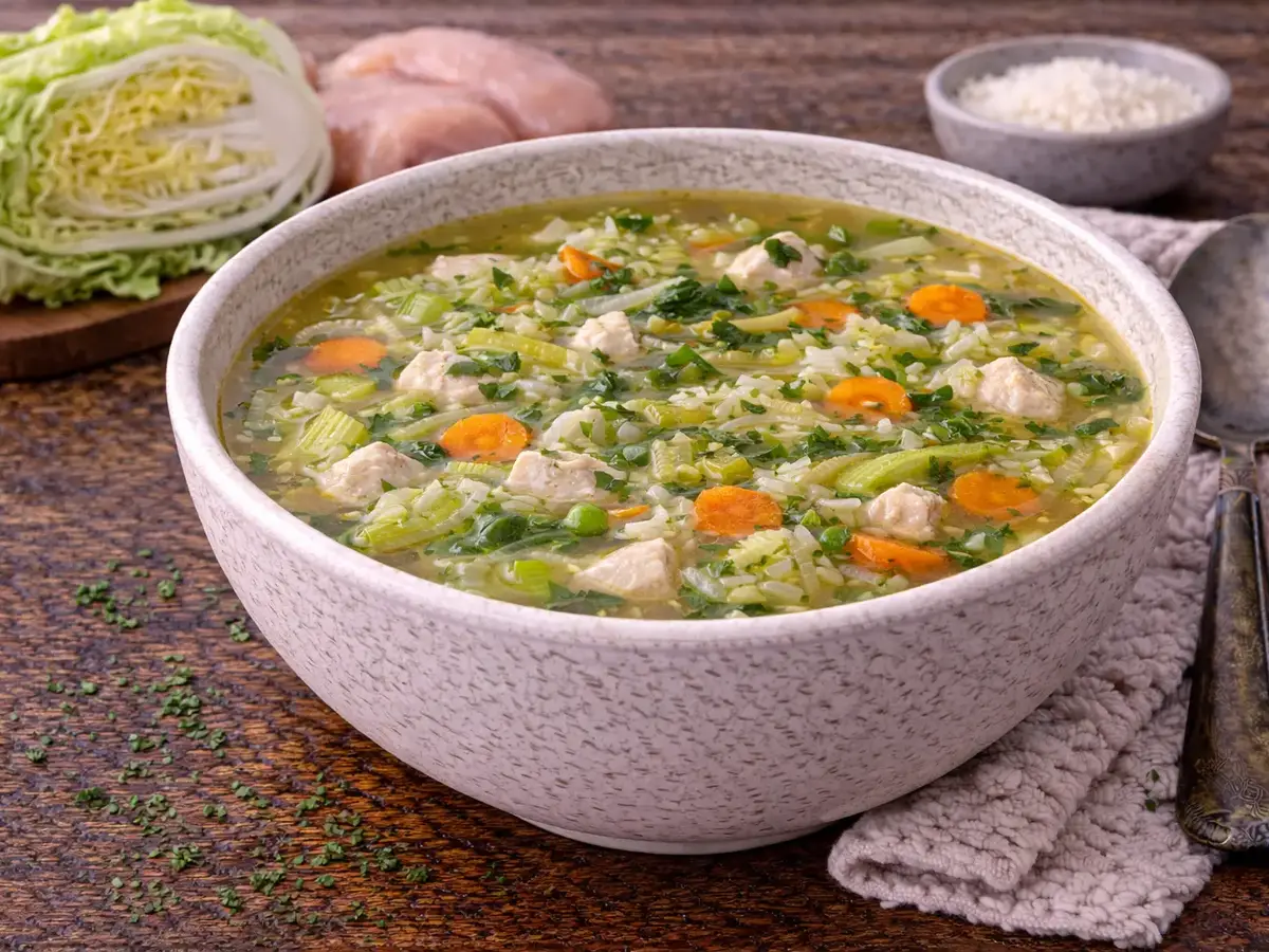 Napa Cabbage and Chicken Soup