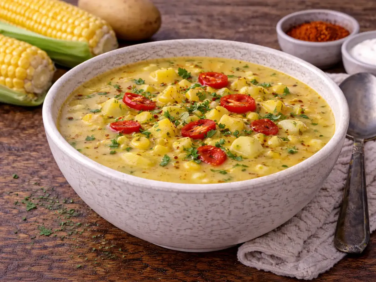 Corn Soup with Chili