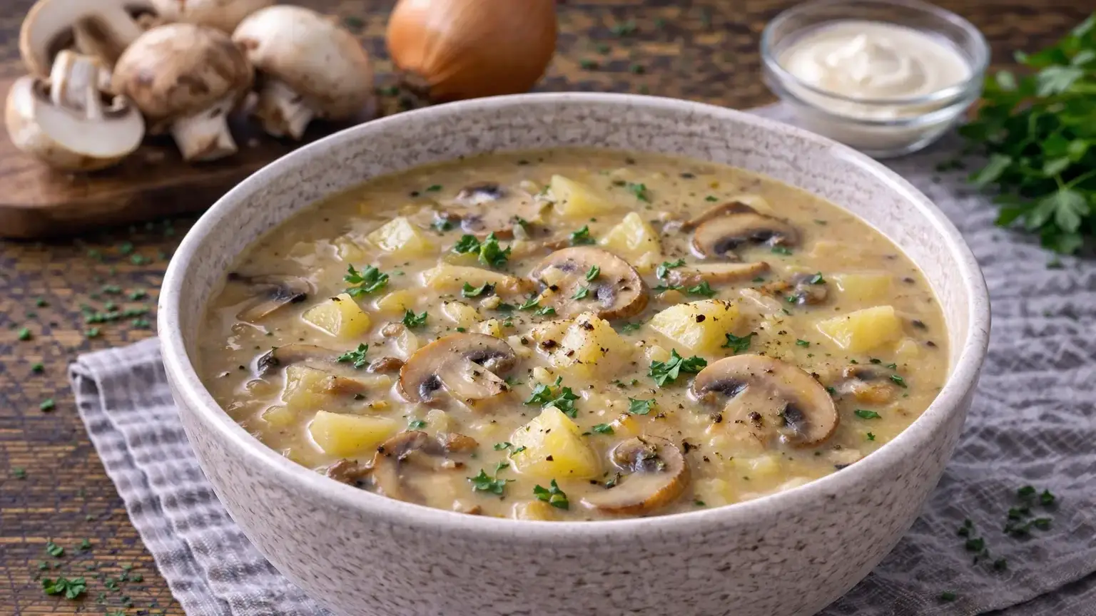 Zupa pieczarkowo-ziemniaczana