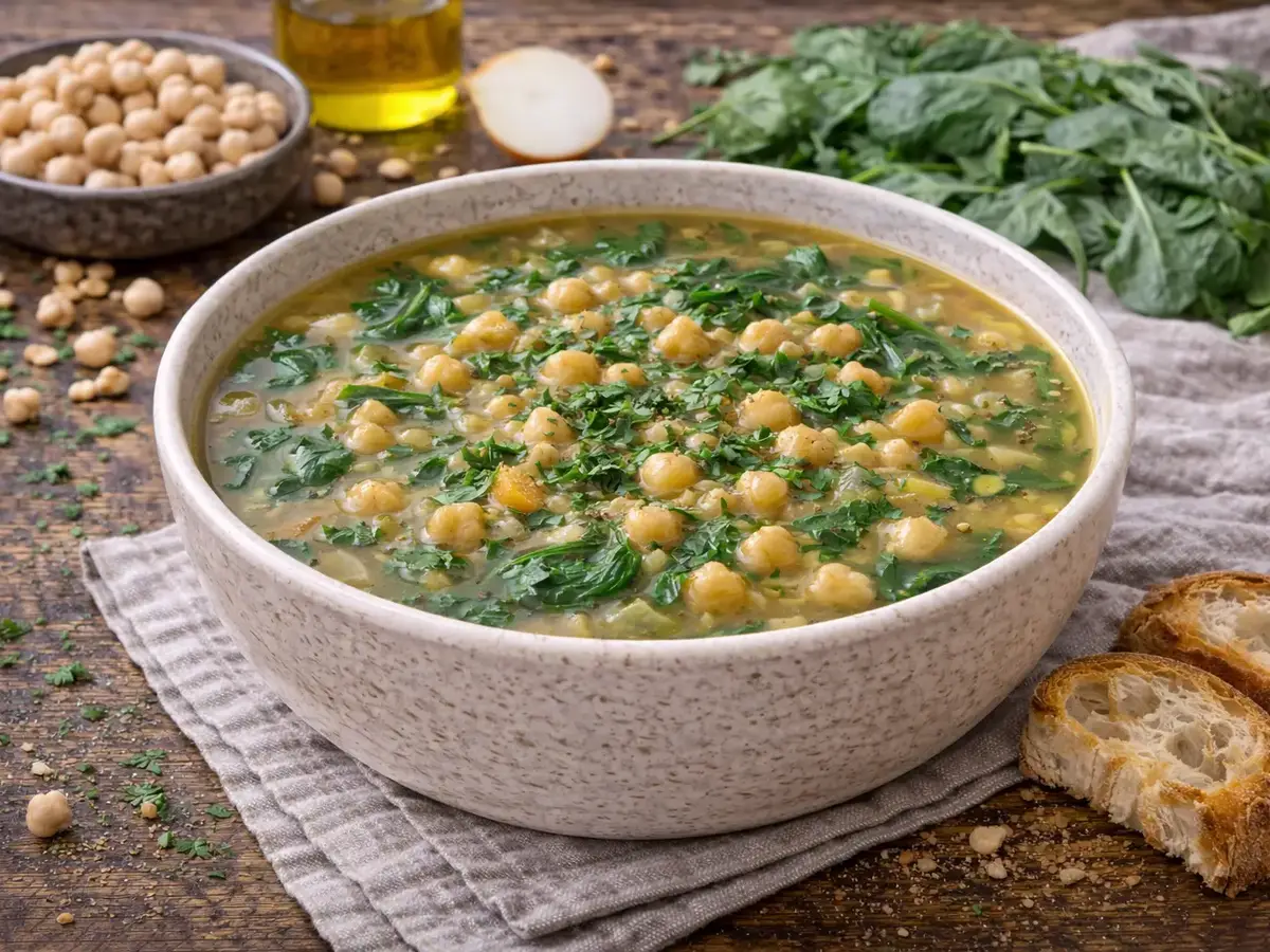 Chickpea and Spinach Soup