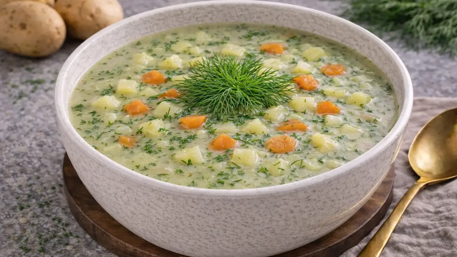 Zupa ziemniaczana z koperkiem